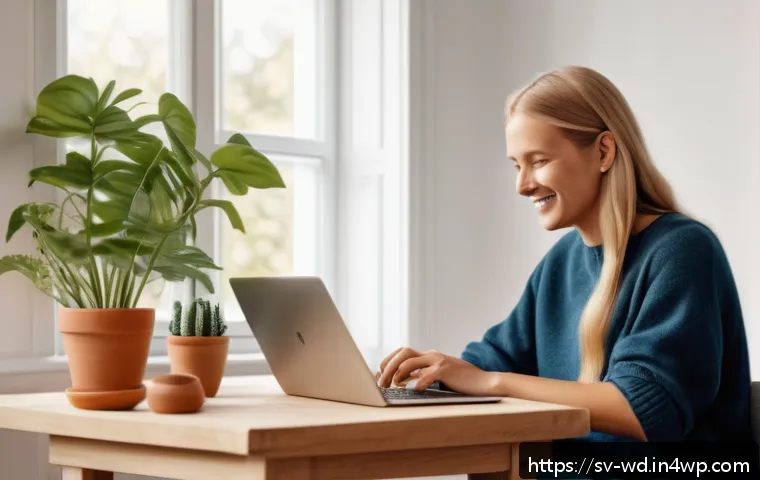 소셜 미디어를 활용한 고객 충성도 향상 전략 - A cozy Scandinavian-style social media workspace scene showing a content creator responding personal...